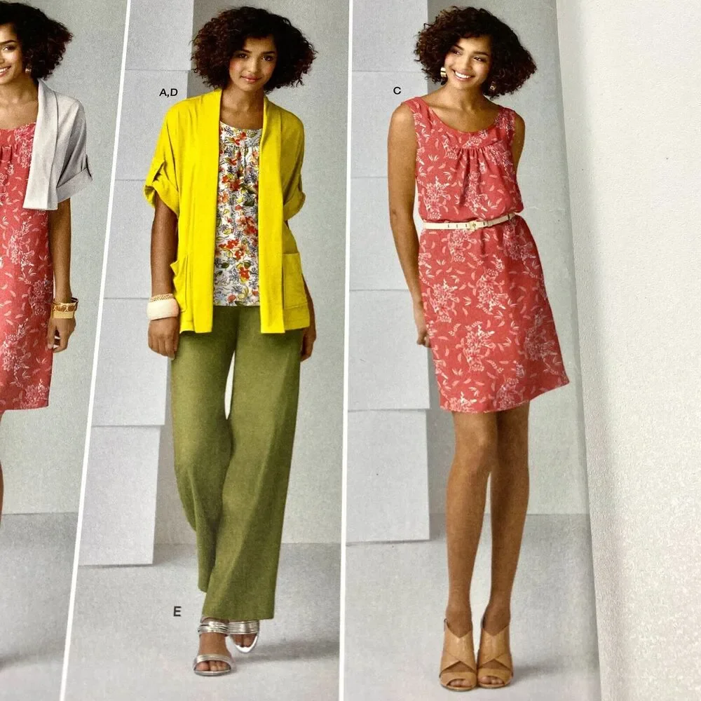 Simplicity 2262 Sewing Patterns Misses Pullover Dress Jacket Pants M-XXL UNCUT